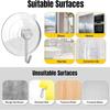 Reusable Transparent PVC Suction Cup with Metal Hook