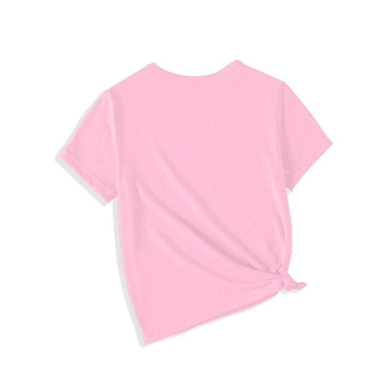 European Sizes Girls' Short Sleeve Casual Short Sleeve T-Shirt, Cute Top