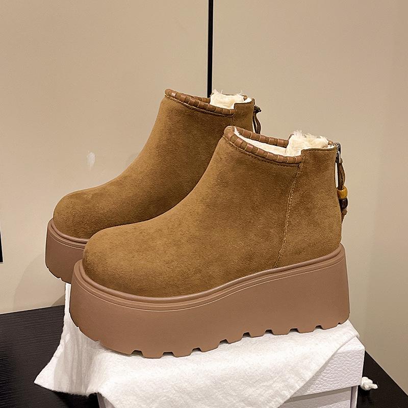 

Женские зимние легкие теплые дутые сноубутсы на толстой подошве, нескользящие, износостойкие, повседневные кроссовки, хлопковые сапоги 40 верблюд