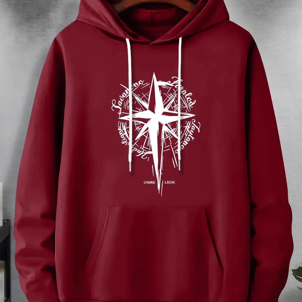 Soft Comfortable Men's Printed Sports Hoodie Versatile Hoodies Sweatshirts Men’s