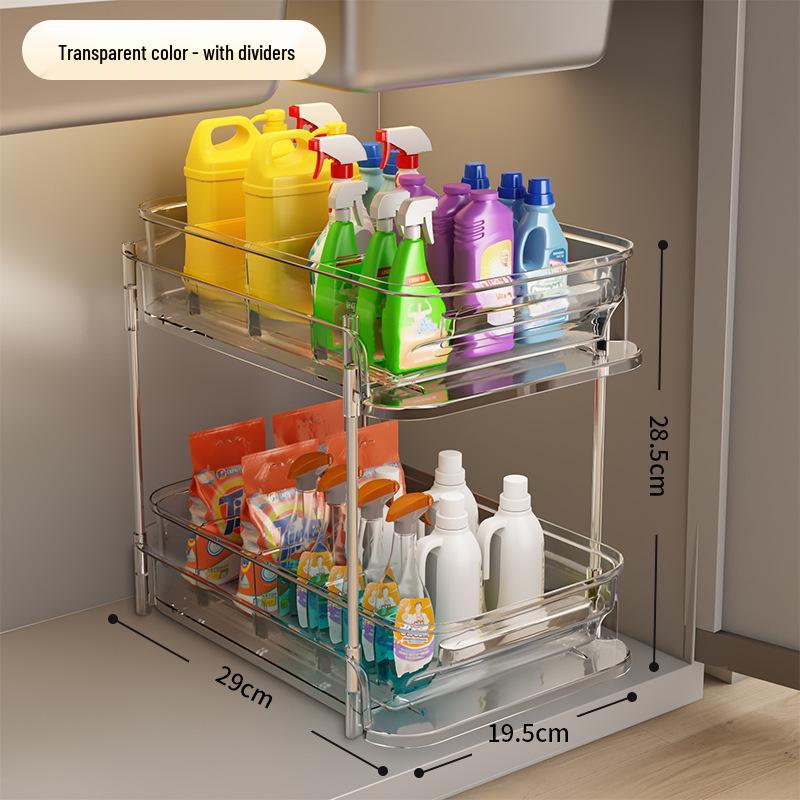 Multi-Tier Bathroom Vanity Pull-Out Storage Rack