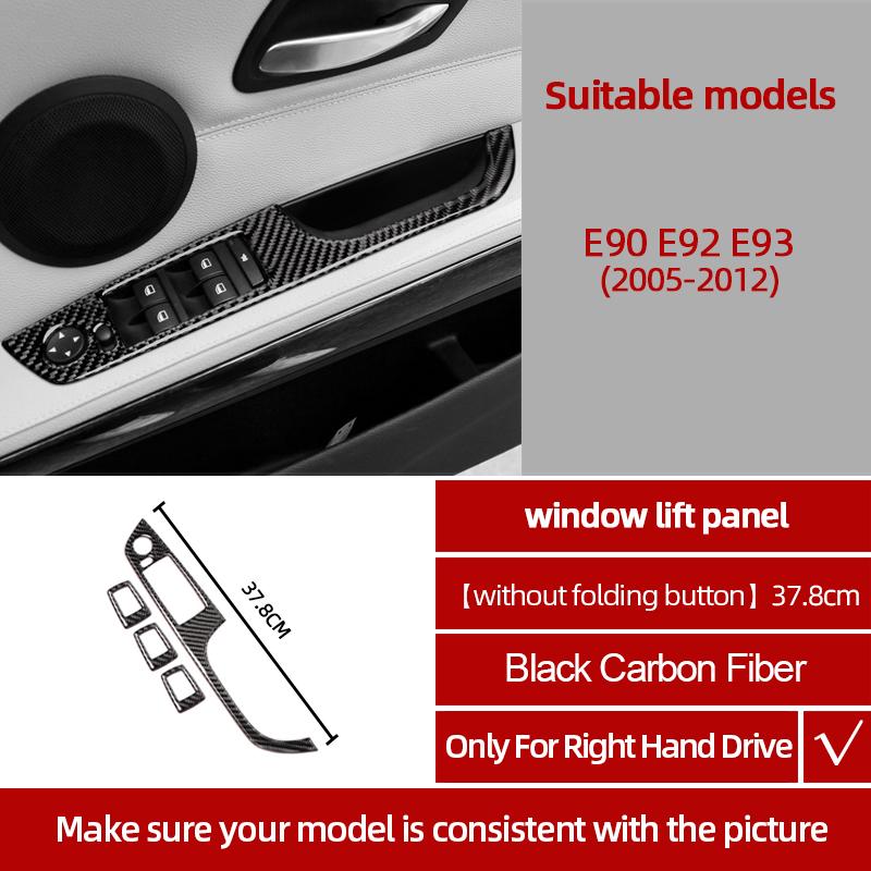 Kohlefaser Für BMW E90 E92 E93 2005-2012 Auto Mittelkonsole CD-Panel Verkleidung Aufkleber Tuning Abdeckung Dekor Auto Innenzubehör