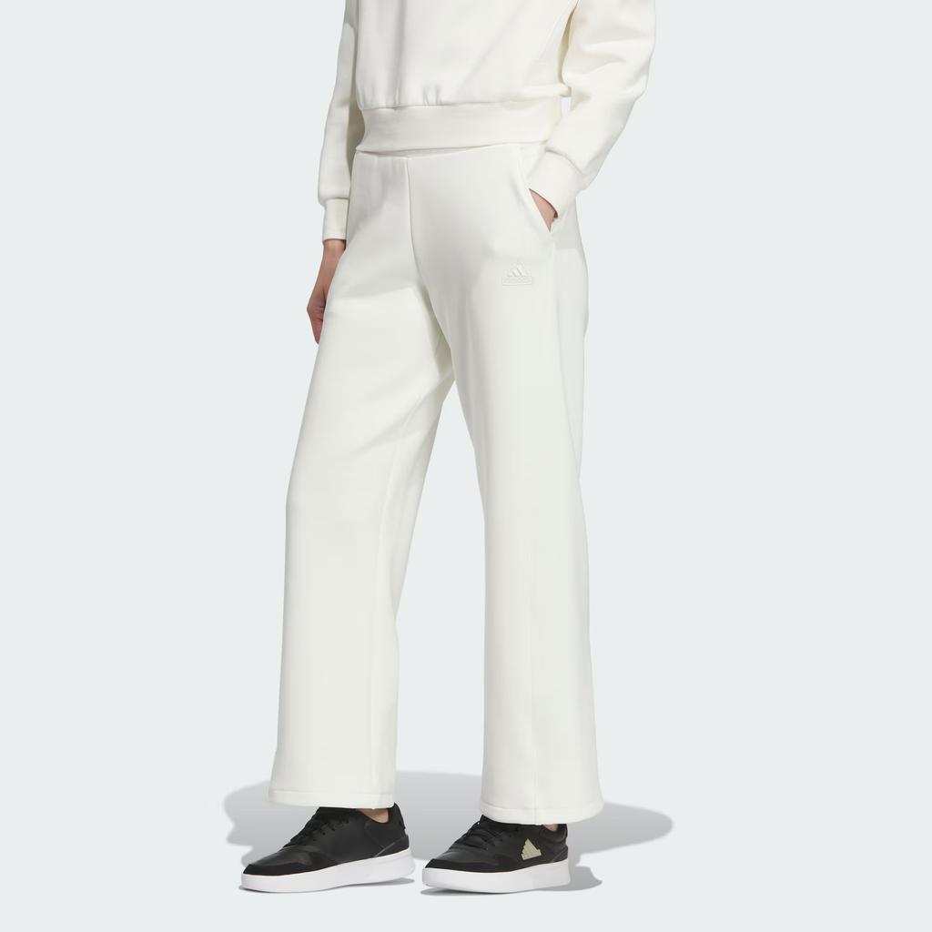 New Adidas Lounge FW24 Casual Pants Women's Jade White JJ3555