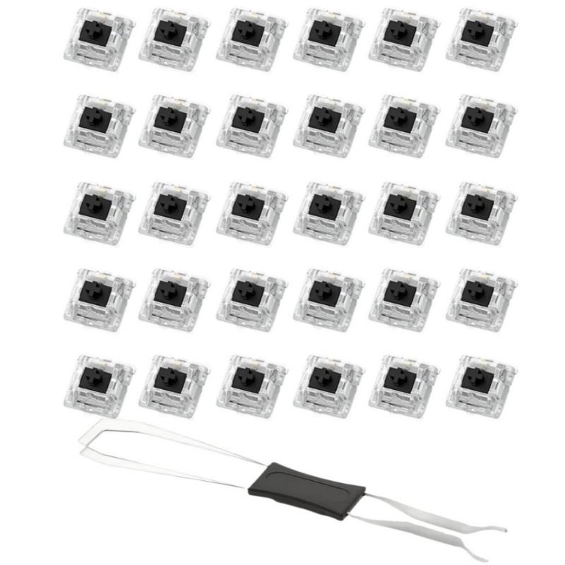 1 Set Klavye Değiştirme Aksesuarları Klavye Anahtarı Klavye Tıklayıcı Tuş Değiştirme 3 Pin Dokunsal Anahtar