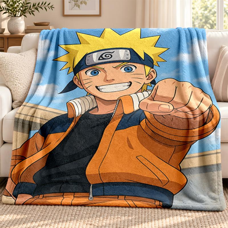 Naruto Blanket Flannel Blanket Soft Cozy Plush Throw for Sofa Bed Lightweight Home Decoration Outdoor Camping