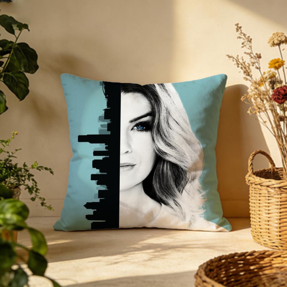 Popular GGGreys Anatomyful Cushion Cover Versatile DoubleSided Pillow Case Fit for Sofa Bed Car  Daily Decor
