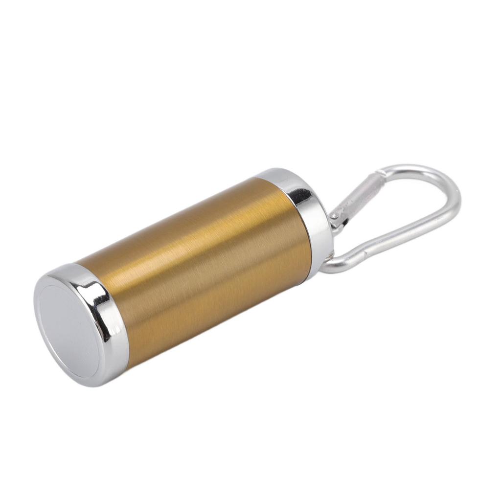 Portable Ashtray Stainless Steel Fireproof Buckle Design Exquisite Look Mini Ashtray Keychain for Car Office