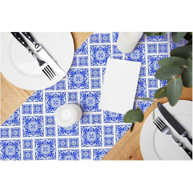 HOSNYE Table Runner Brown Leopard Pattern,Cotton Linen Table Runner Decoration for Kitchen Family Dinner Table Holiday Party Farmhouse Style 13 x 72