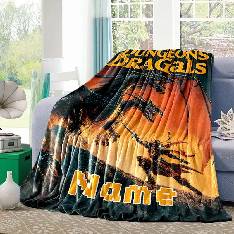 Dungeons And Dragons Customize Your Name Blanket Warm Comfortable And Soft Blankets Are Suitable For Home Chairs Office Sofas Sofas Office Camping And