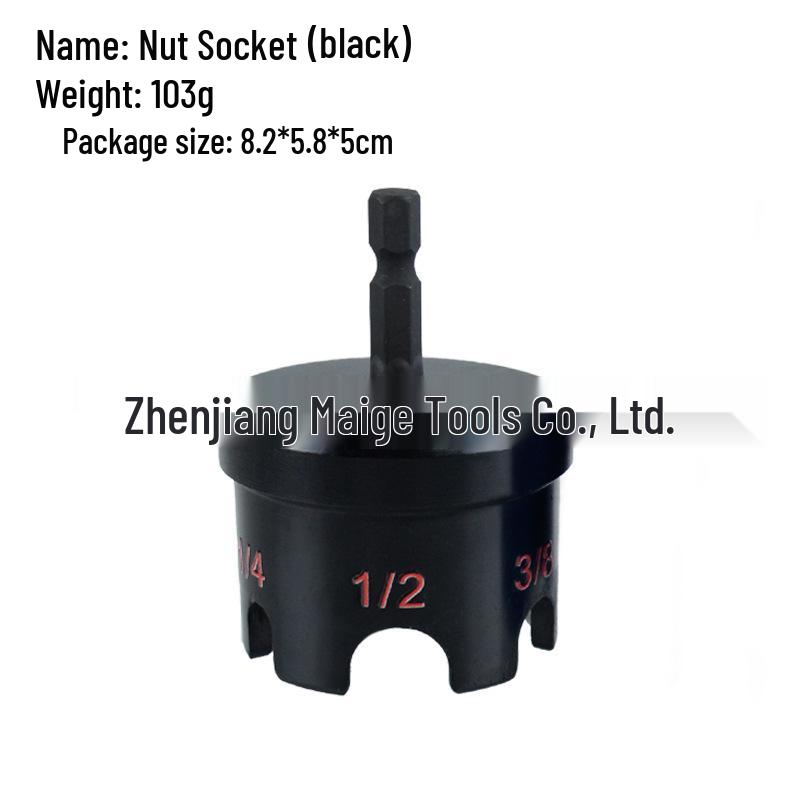 Aluminum Alloy Hex Shank Quick-Release Nut Drill Socket Wrench Tool