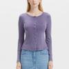 Levis Casual Round Neck Long Sleeve Single Button Knit Sweater Women Sweater 003SK-0000