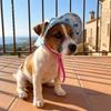 Floral Pattern Pet Sun Hat Adjustable UV Protection Adorable Pet Hat With Ear Holes Breathable Cat Sun Protection Hat