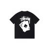 Stussy Short Sleeve T-Shirt Teens Loose Fit 270g Cotton Round Neck Casual Wear