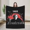 Black Metal Nosferatu Blanket  Fuzzy Vintage Breathable Throw Blanket for Bed Sofa Autumn/Winter