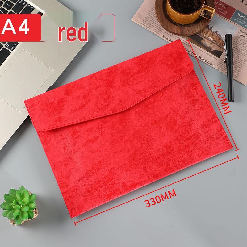 Large Leather A4 Document Folder with Customizable Logo