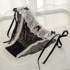 Lolita Low Waist Lace Panties Cotton Crotch Lingerie Lace-up Briefs Bow Underwear for Women Female