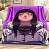 Hyuga Hinata blanket Flannel Blanket Soft Cozy Plush Throw for Sofa Bed Lightweight Home Decoration Outdoor camping