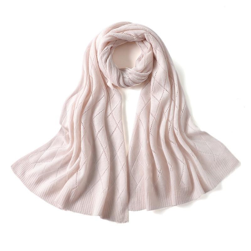 Autumn and Winter 100% Cashmere Scarf Ladies 2025 New Solid Color Versatile Cashmere Big Shawl Fashion Lady
