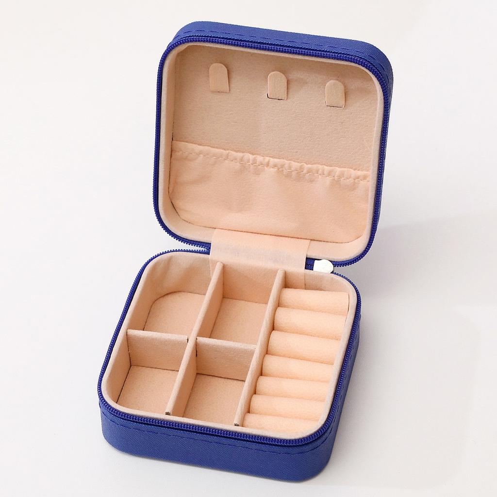 HOMZY 1pcs Single Layer Storage Box Ladies Travel Leather Jewelry Box Classic Black Pure White Fashion Pink Storage Box