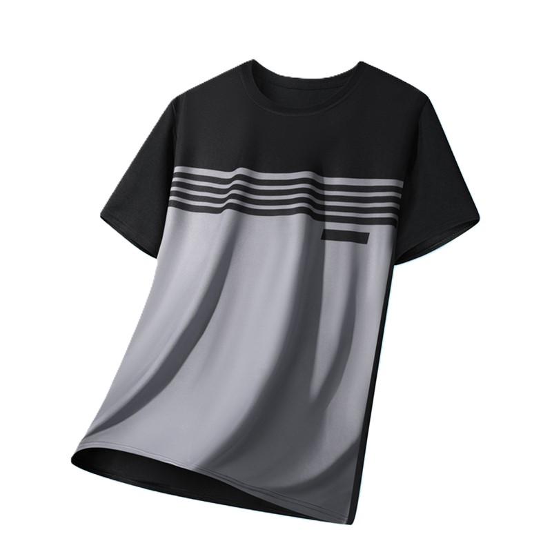 Kortærmet T-shirt herre sommer afslappet løs halværmet T-shirt herre åndbar T-shirt