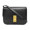 [Pre-Owned] Classic Box Polished Gold Buckle Leather Tofu Bag Shoulder Bag Crossbody Bag Medium - Very Good #LPYU67