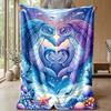 Ocean Heart Connection Theme blanket Lightweight Warm Flannel Blanket Decorative Throw Blanket for Home Decoration