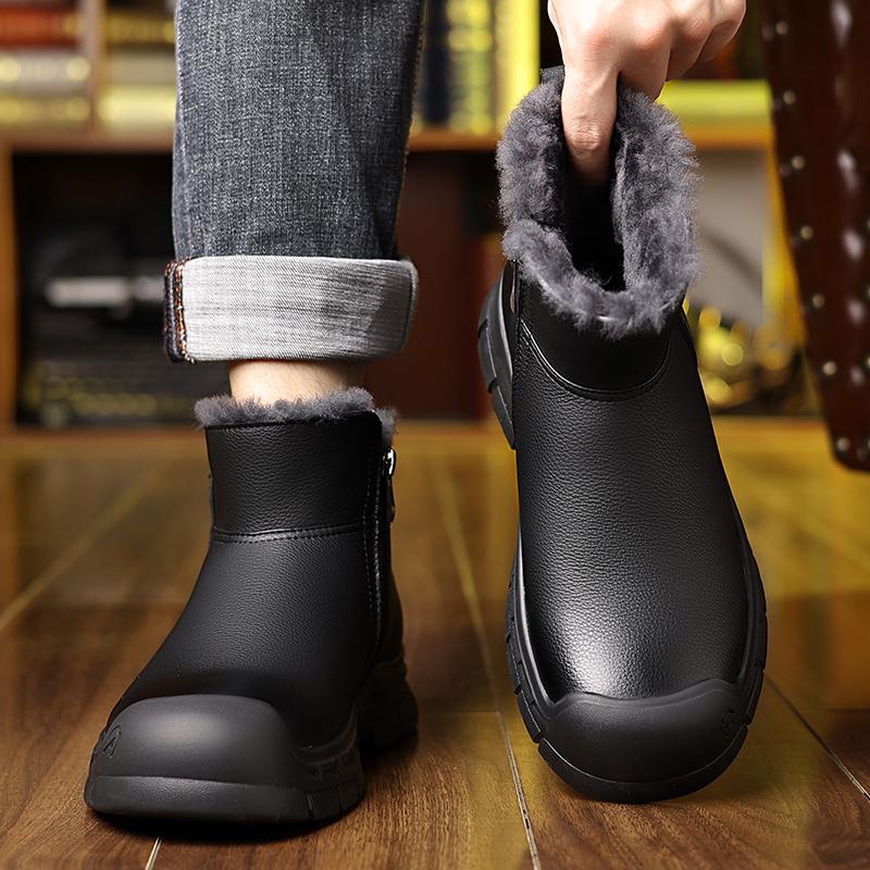 Winter Men' Boots Slip-on Men Biker Boot Trendy All-match Climbing Man Shoes Hard-wearing Mans Shoe Anti-slip New Popular Model