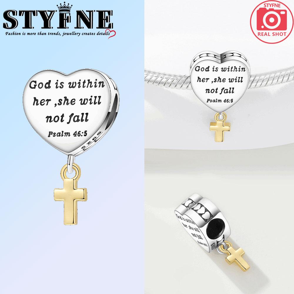 Copper Religious Series Jesus Church Angel Cross Demon Eye Charms Beads For Original Bracelet Woman Girl Jewelry