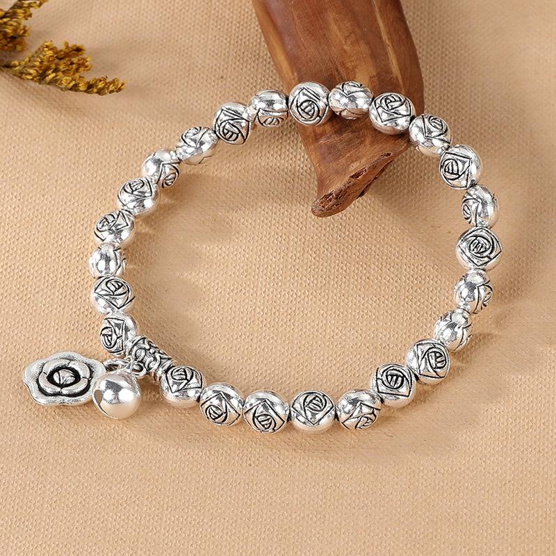 Imitation silver bracelet bracelet electroplating imitation silver handmade Miao bracelet scenic retro turquoise jewelry women