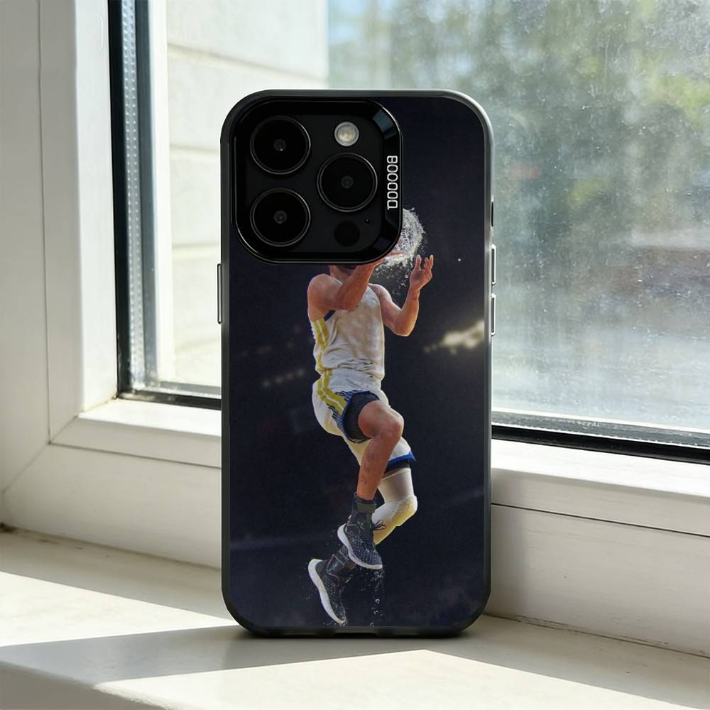 Sportstar S-Stephen Curry Handyhülle Für iPhone 17,16,15,14,13,12,11 Plus,Pro Max,XS,Bunte Silberne Handyhülle Funda Cover