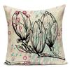 Decorative Throw Pillows Case Floral White Red Pink Flower Polyester Pillow Cushion Cover For Sofa Home Living Room Decor