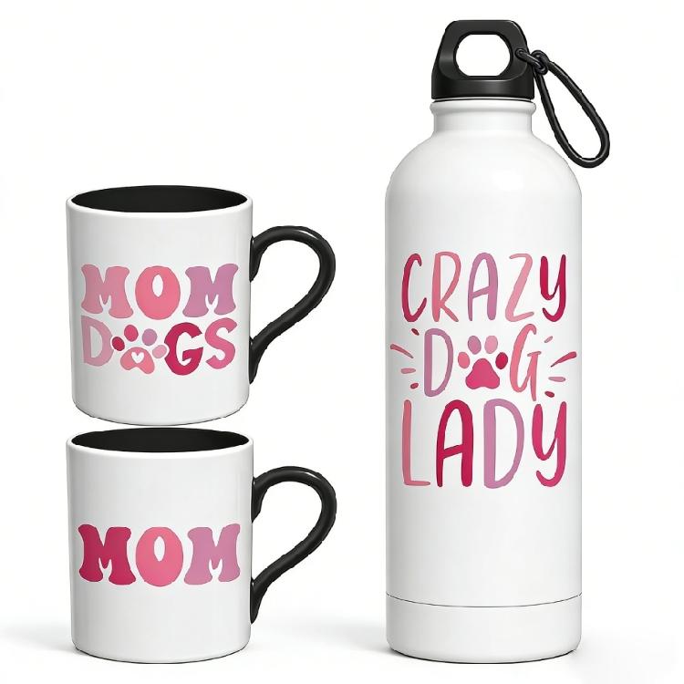 Pack of 6 Mother's Day Special Decorative Sticker Alphabets Sticker Sheets Set For Unique Cup Drinkware Decorations