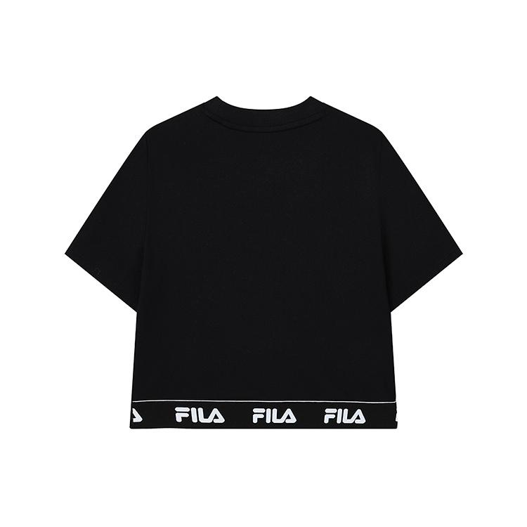 New FILA Crop Tops Women's Jet Black F11W229120FBK
