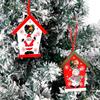 5pcs Wooden Christmas Hut Pendant Charming Hanging Ornament Festival