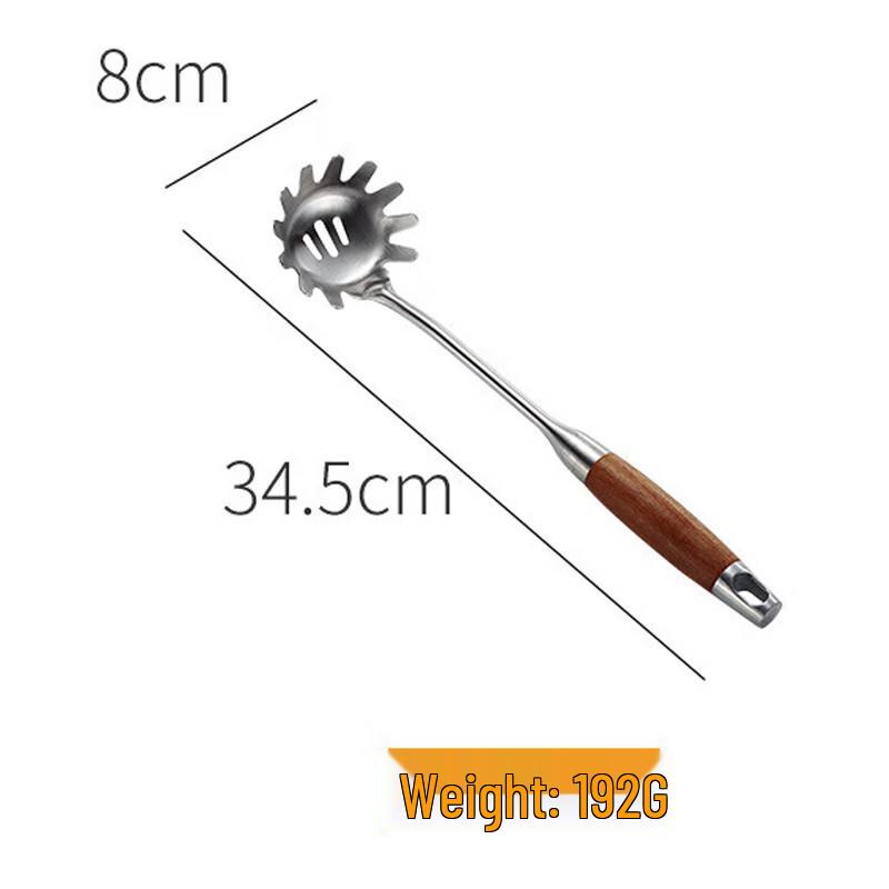 Churong 304 Stainless Steel Rosewood Handle Strainer Spoon