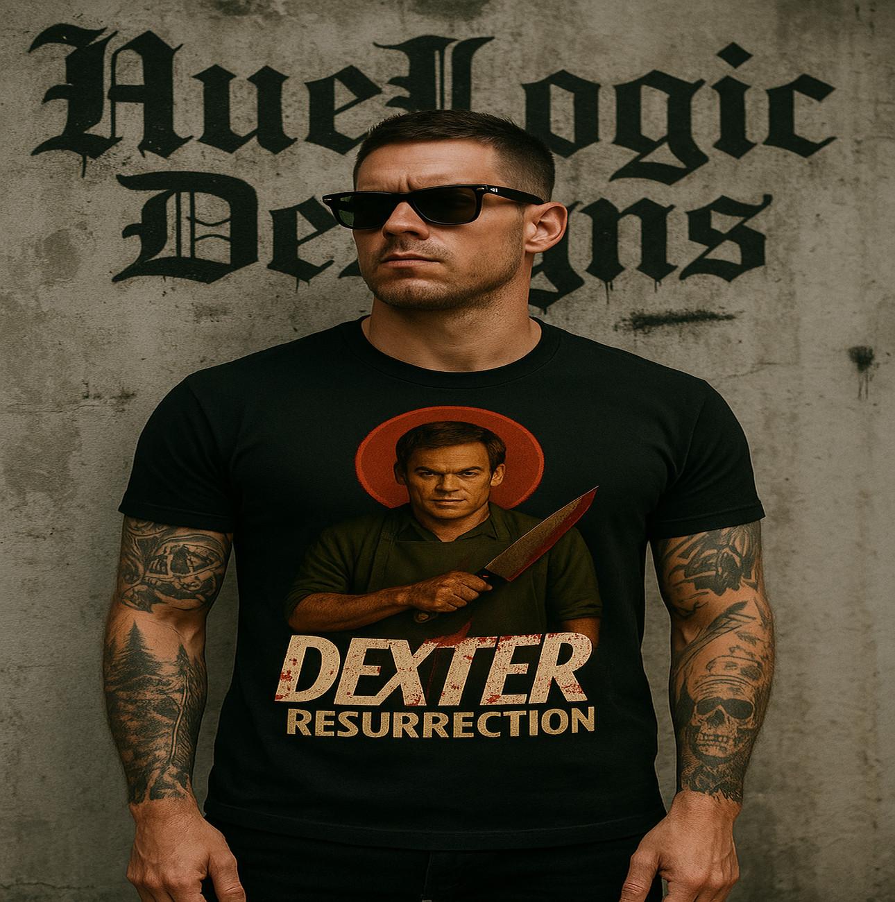 Dexter Resurrection T-shirt Bloody Knife Graphic Horror Serial Killer Fan XL