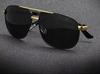 Men's Pilot Sunglasses Uv400 Protection Silicone Case Nose Pads