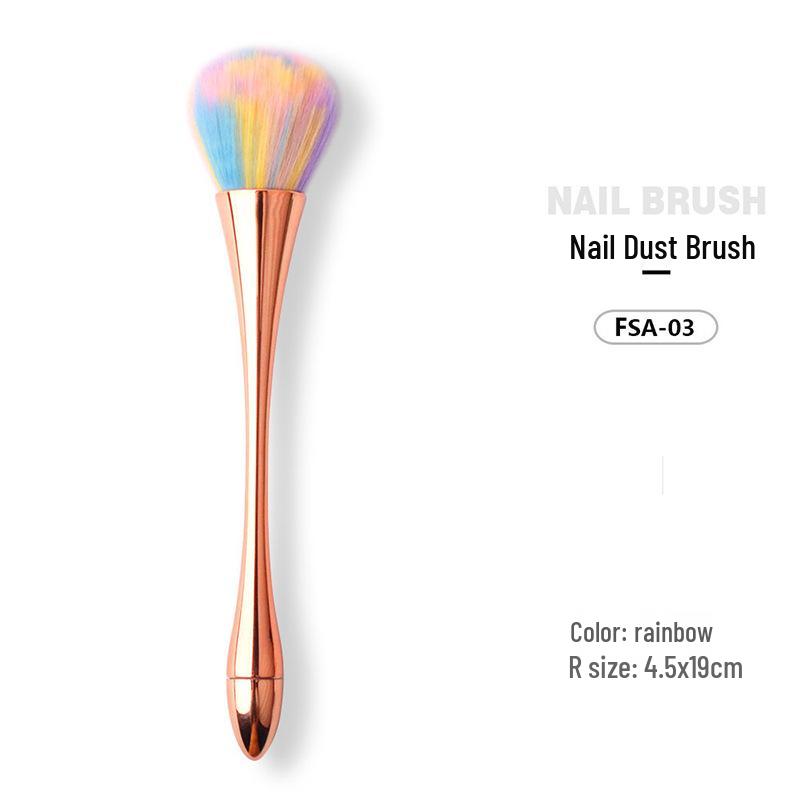 Nail & Blush Powder Brush Set: Nail Dust Brush, Influencer Loose Powder Brush, Small Waist Blush Brush