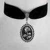 Goth Black Rose Pendant Necklace With Geometric Alloy Chain For Womens Fashion Accessories