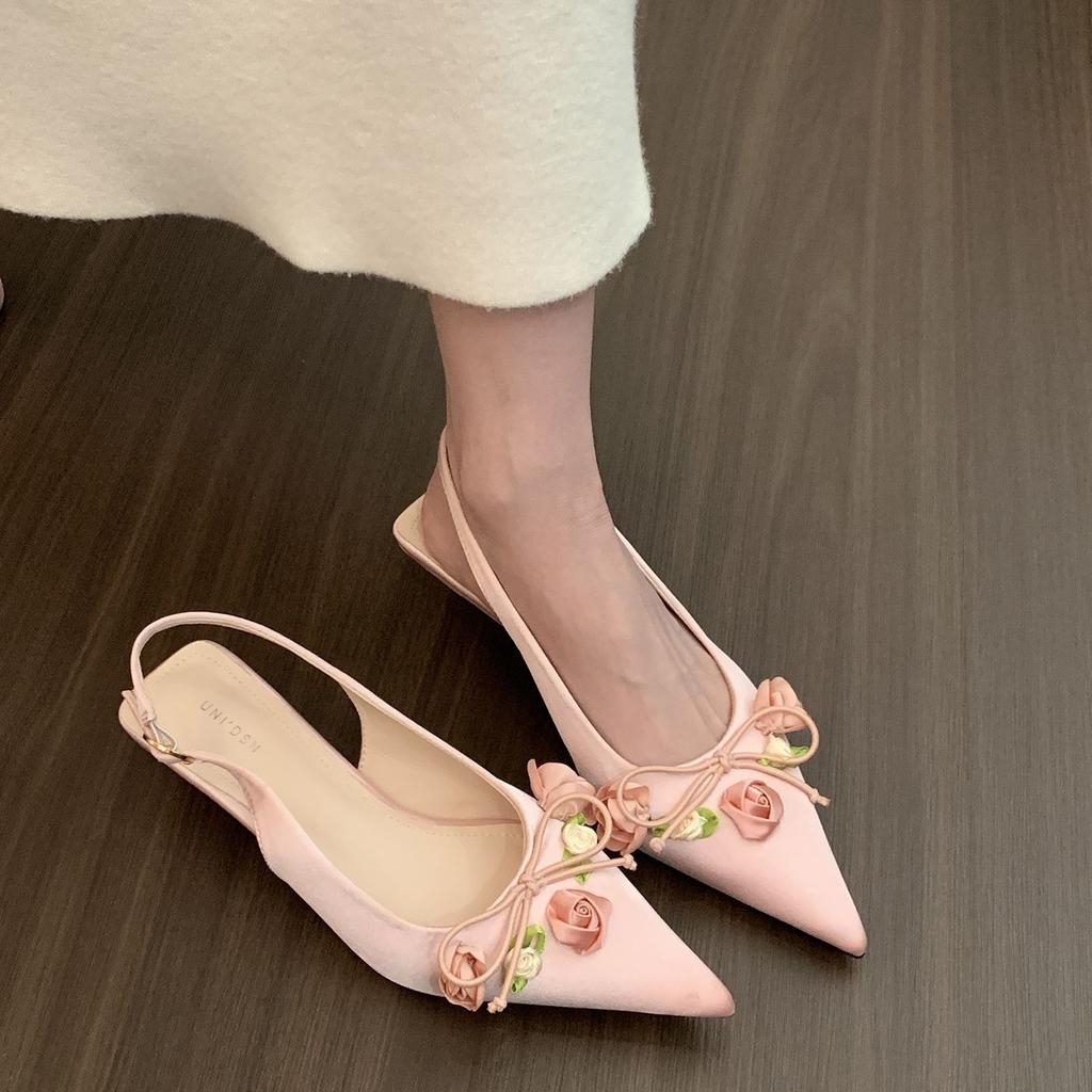 French Fairy High Heels Bag Head Sandals Women's Shoes 2025 New Summer with Skirt New Chinese Pointed Single Shoes
