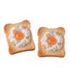 Large Fried Egg Bread Miniature Toy Magnet Pendant