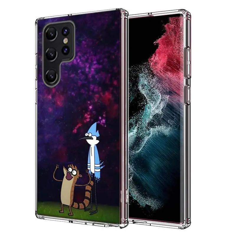 Cartoon Regulars Cute Show Cover For Samsung Galaxy S21 S20 S23 FE S22+ S24 Ultra S25 Edge Phone Case S10 Plus Clear Capa Coque