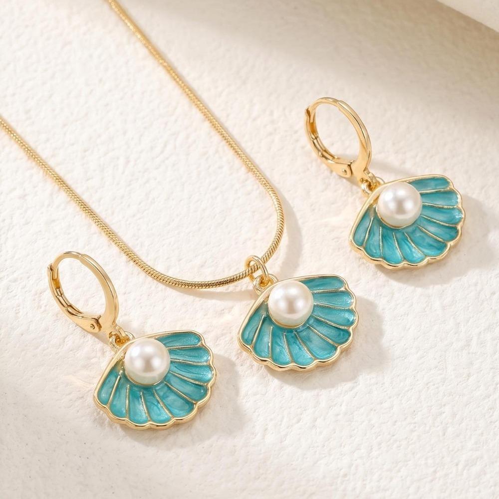 Lightweight Ocean Theme Jewelry Set Adjustable Starfish Necklace Casual Occasion