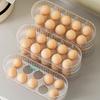 Large Capacity Fridge Egg Holder Plastic Egg Fresh-keeping Case  for Kitchen