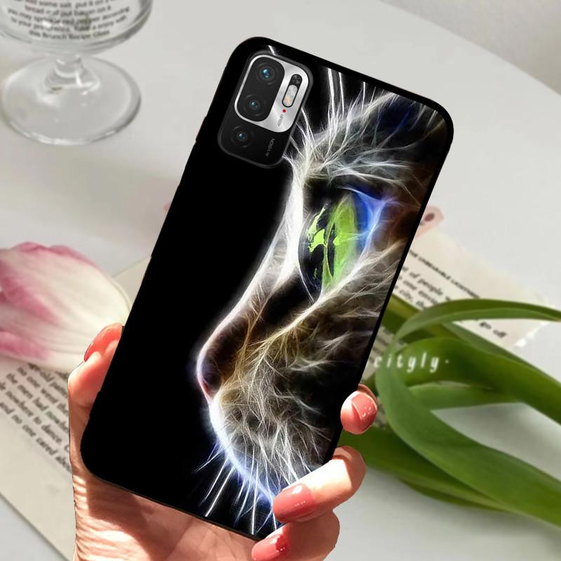 Für Redmi Note 10 5G Hülle M2103K19C Tier Silikon Weiches TPU Handyhüllen Für Xiaomi Poco M3 Pro 5G Stoßfest Bumper Fundas