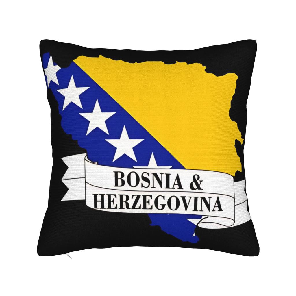 Bosnia And Herzegovina Flag Pillow Case Morden Pillow Cover Soft Pillowcases For Sofa Car Home Decor