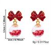 Snowflake Xmas Drop Dangle Stud Rhinestone Christmas Jewelry Fashion Christmas Earrings  Unisex