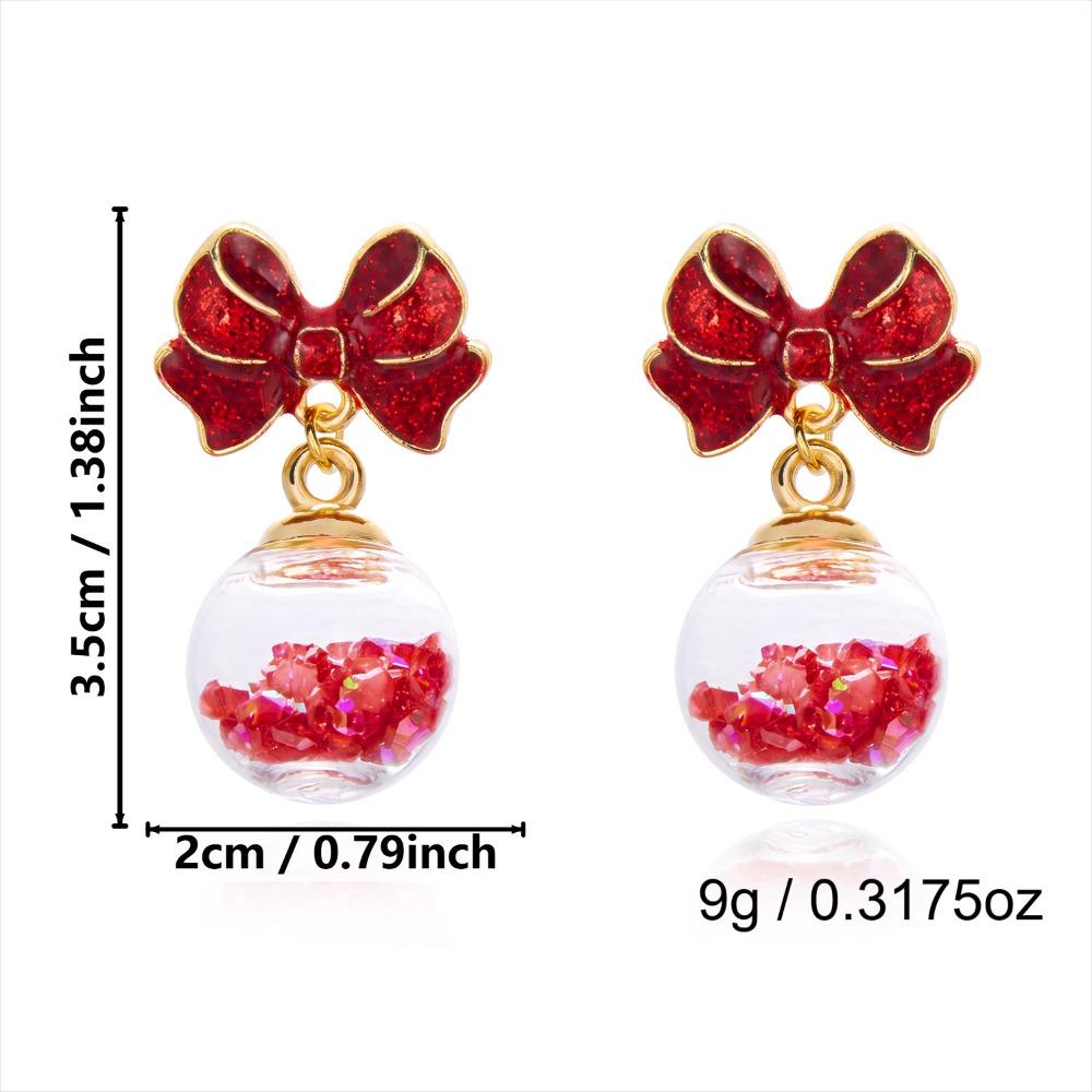 Snowflake Xmas Drop Dangle Stud Rhinestone Christmas Jewelry Fashion Christmas Earrings Unisex