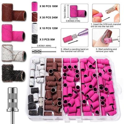 Electric Sanding & Grinding Wheel Set for Rust Removal, Wood & Metal Polishing, and Nail Art.