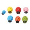100pcs Wooden Ladybug Stickers Colorful Cute Self Adhesive Ladybug Stickers for DIY Crafts Scrapbook Party Decorations
